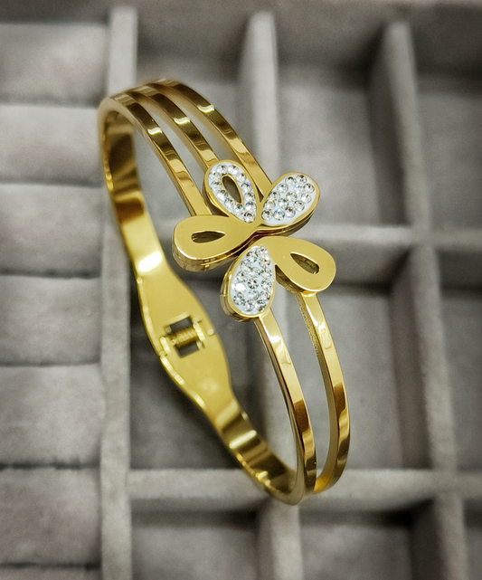 Brc25 30s openable anti tarnish floral bracelet