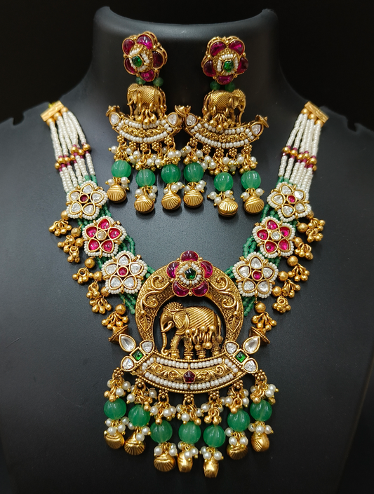 Nck00 636s The Maharani's Gajraj Beaded Elegance