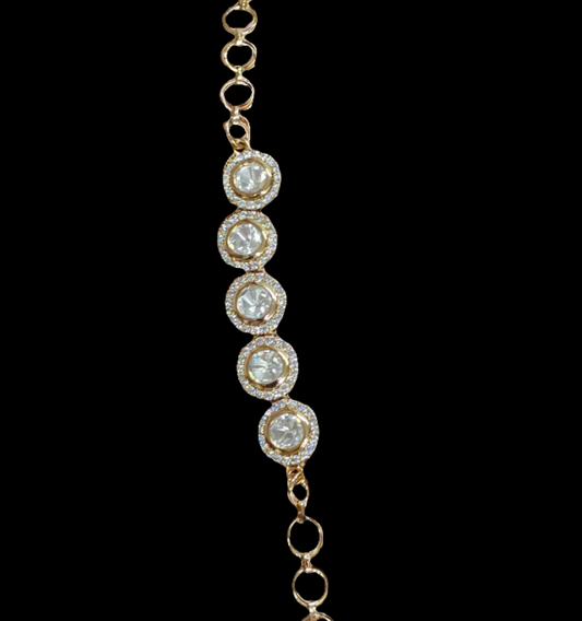 Punisha American Diamond Mosanite sequence design bracelet under 1k