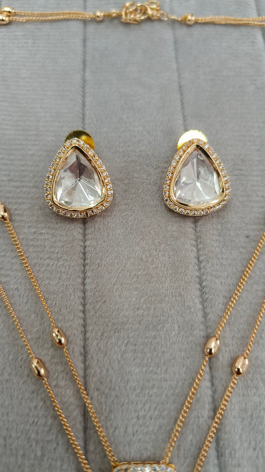 CPDS00 225s pachi kundan chain pendant set