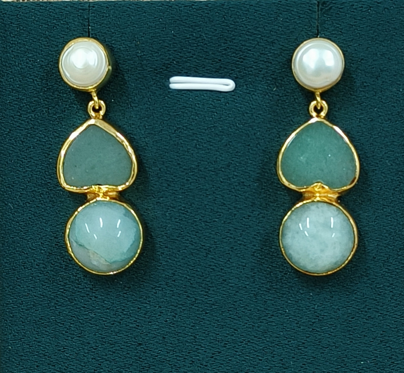 Exclusive Heart-Shaped Turquoise Earrings by Punisha Creation