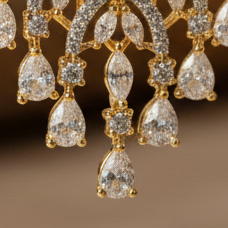 Gold Plated AD earrings for Hi level parties