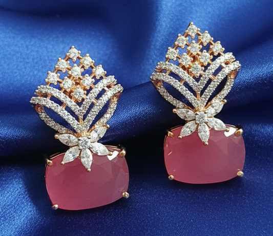 Ruby , Emerald & AD sophesticated earrings