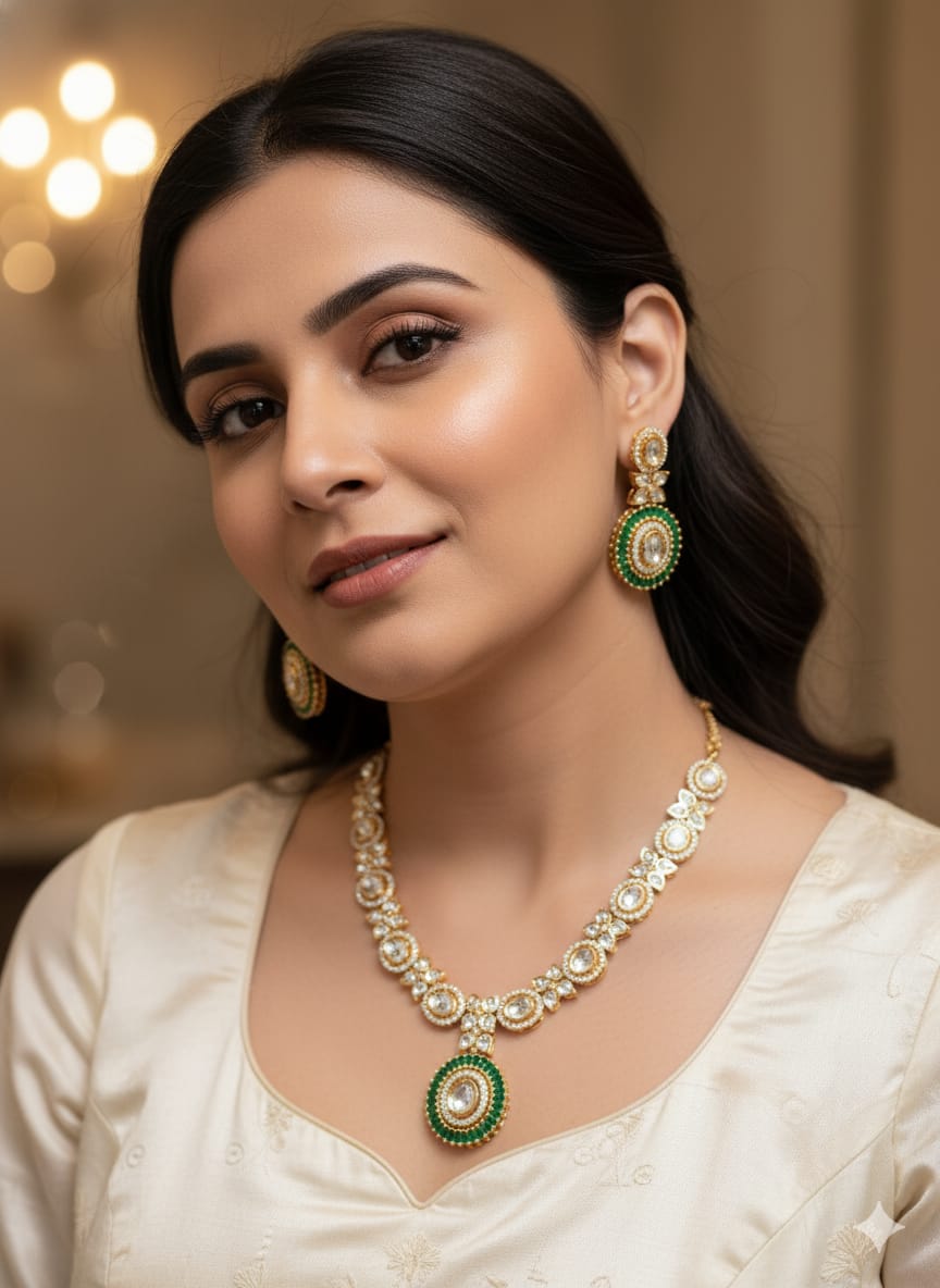 Kundan Polki Necklace Nck25 354