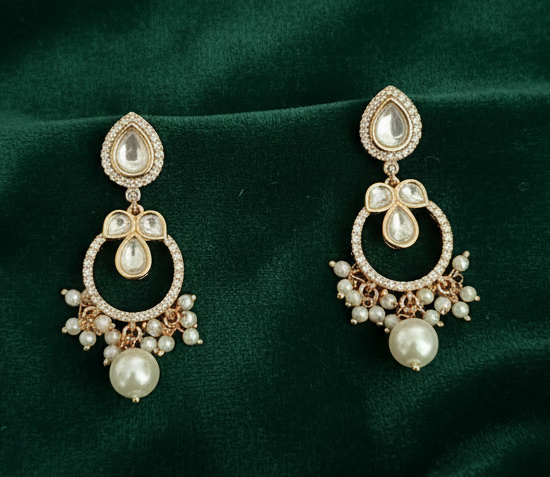 Polki Kundan Traditional earings. EAR25 376