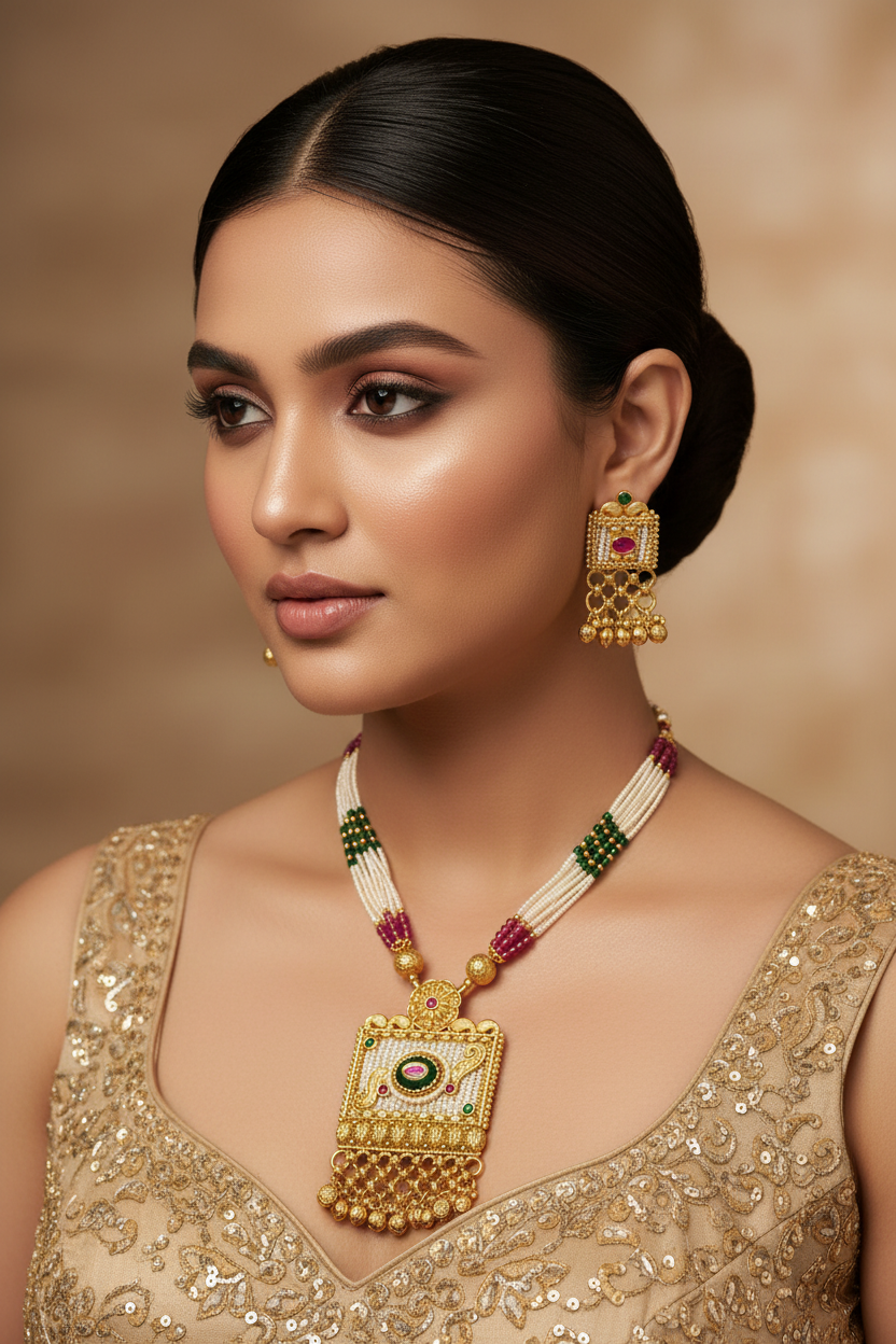 Rajwadi patwa necklace Nck26 256