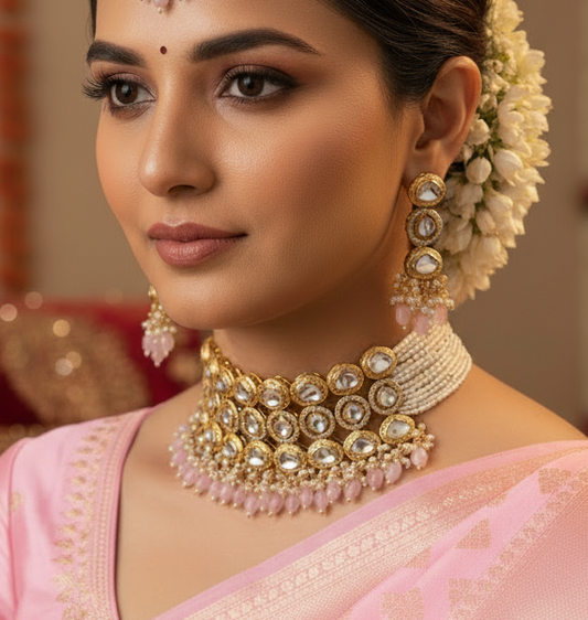 Vilandi polki Kundan bridal set Nck25 344
