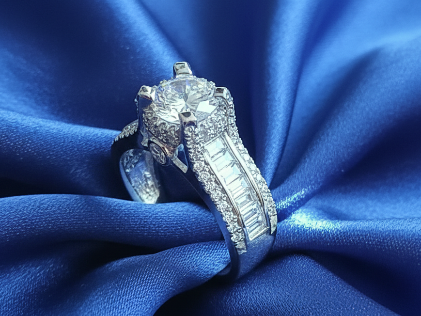 Solitaire AD Finger ring