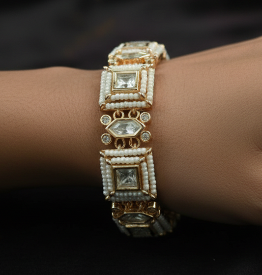 Royal Polki Kundan Gajra bracelet