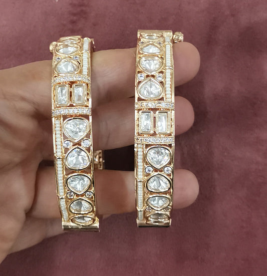 Pachi Kundan gold plated kada pair Kd26 73