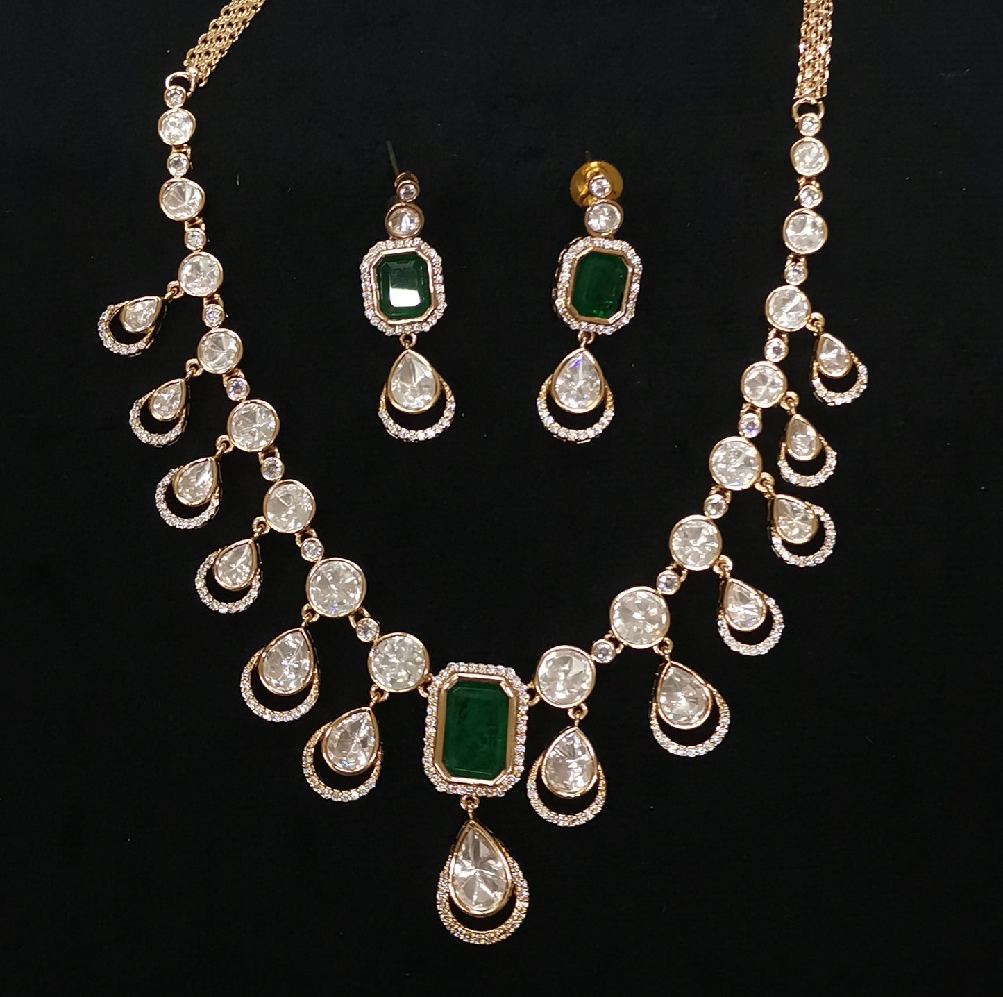 Mosanite Polki Necklace Nck25 322