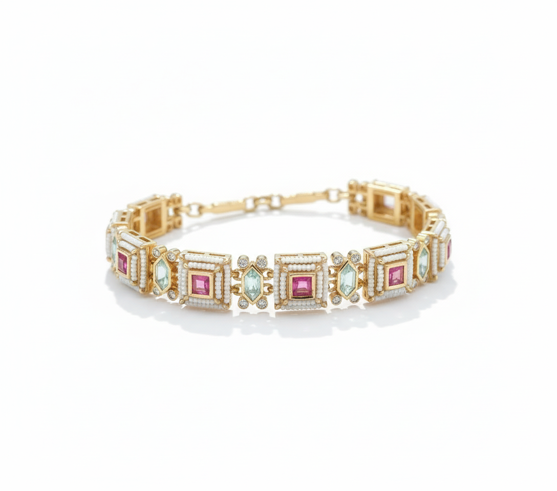 Royal Ruby link bracelet