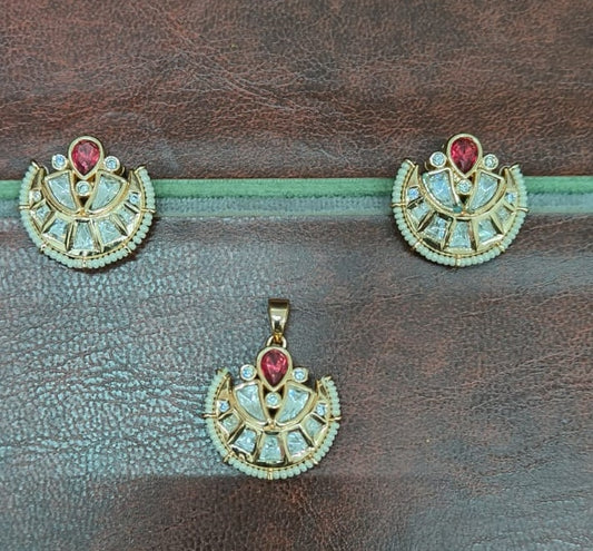 Rani Polki Kundan pendant set Pds25 365