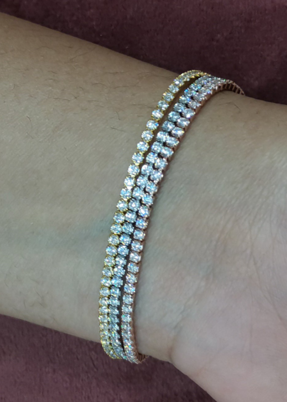 Brc25 50s 3 later AD diamond tennis bracelet