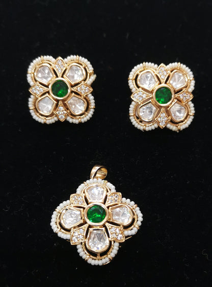 Pds00 607s pachi kundan pendant set