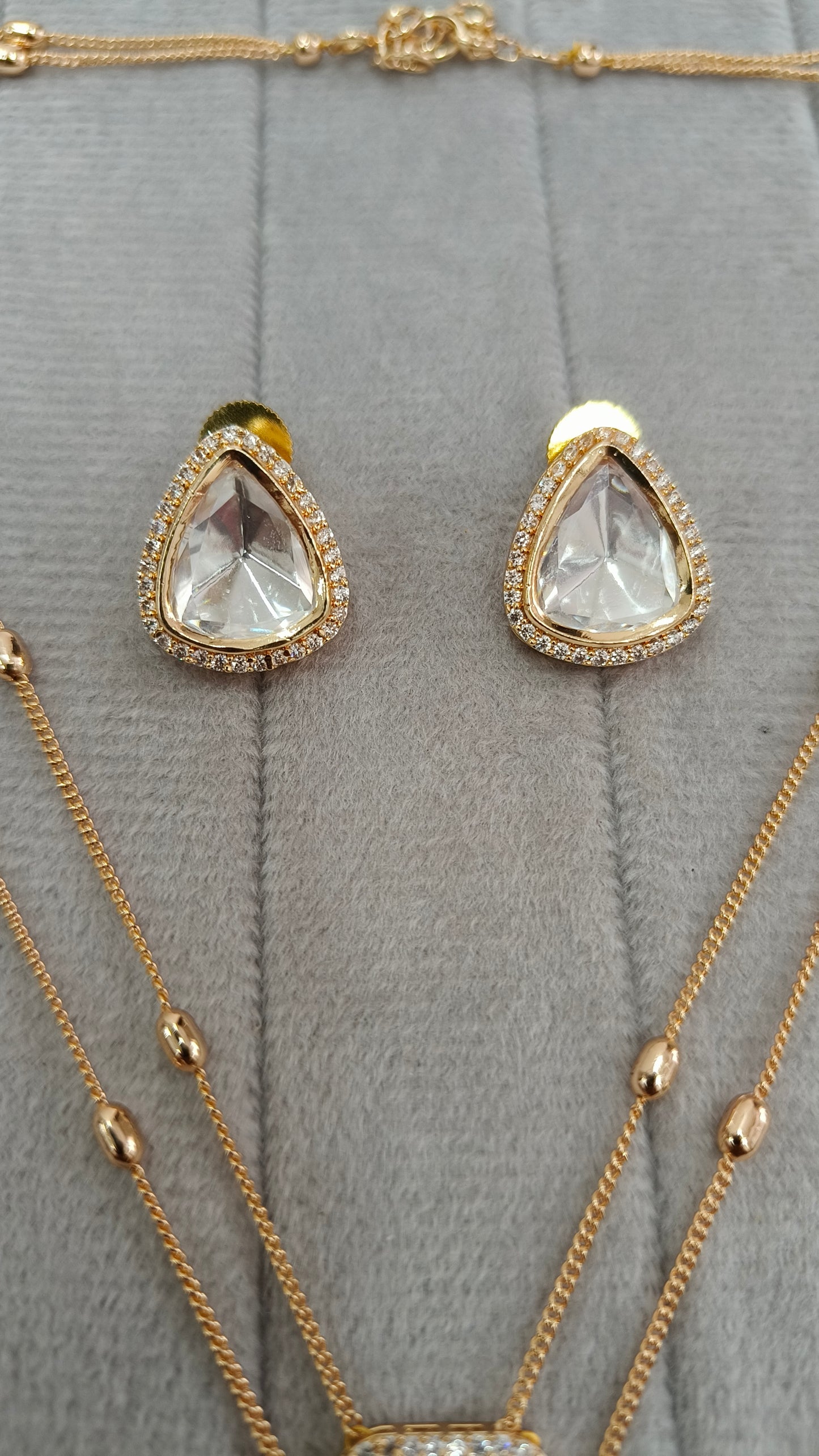 CPDS00 225s pachi kundan chain pendant set