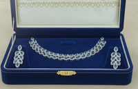 SILVER BLUE SAPHIRE SEQUNCE NECKLACE