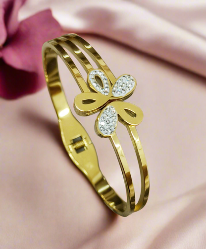 Brc25 30s openable anti tarnish floral bracelet