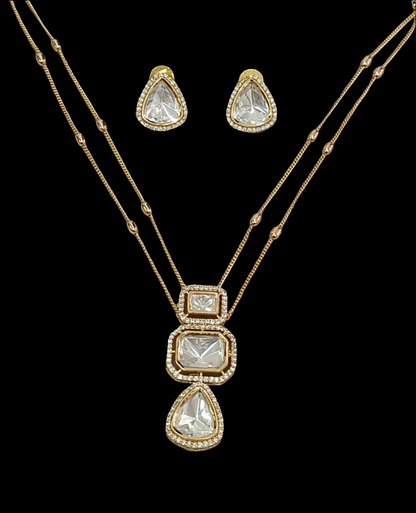 CPDS00 225s pachi kundan chain pendant set