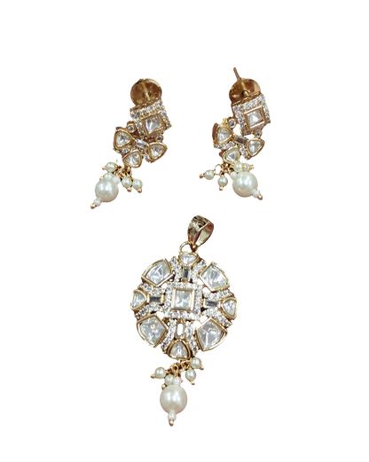 Pds25 47s Pachi kundan Pendant set