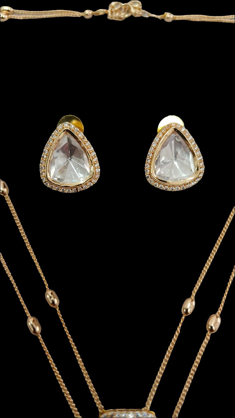 CPDS00 225s pachi kundan chain pendant set