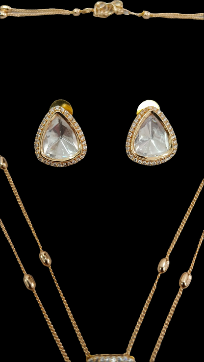 CPDS00 225s pachi kundan chain pendant set