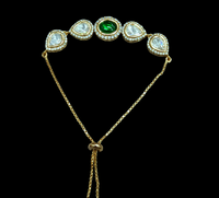 Brc25 40s pachi kundan AD flexible bracelet