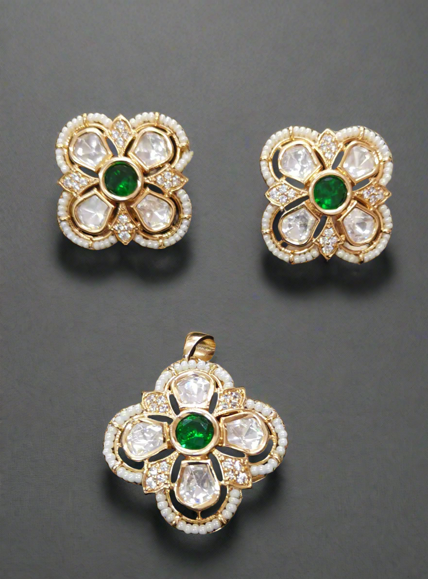 Pds00 607s pachi kundan pendant set