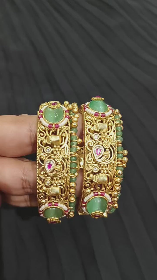 Elephant motif traditional royal kada Kd25 339