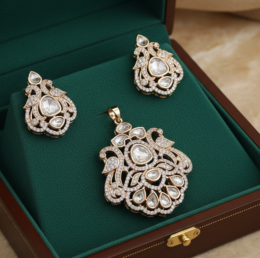 Rajwadi polki pendant set Pds26 98