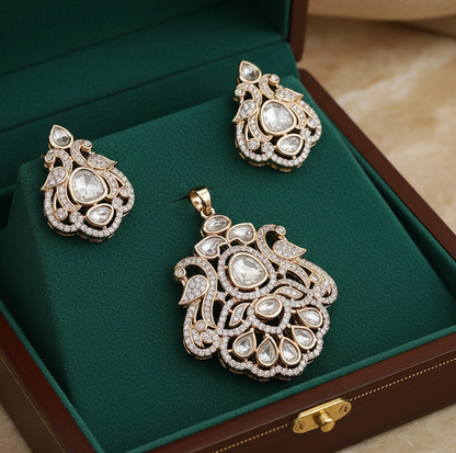 Rajwadi polki pendant set Pds26 98