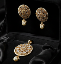 Polki Kundan Pendant Earing set for festives