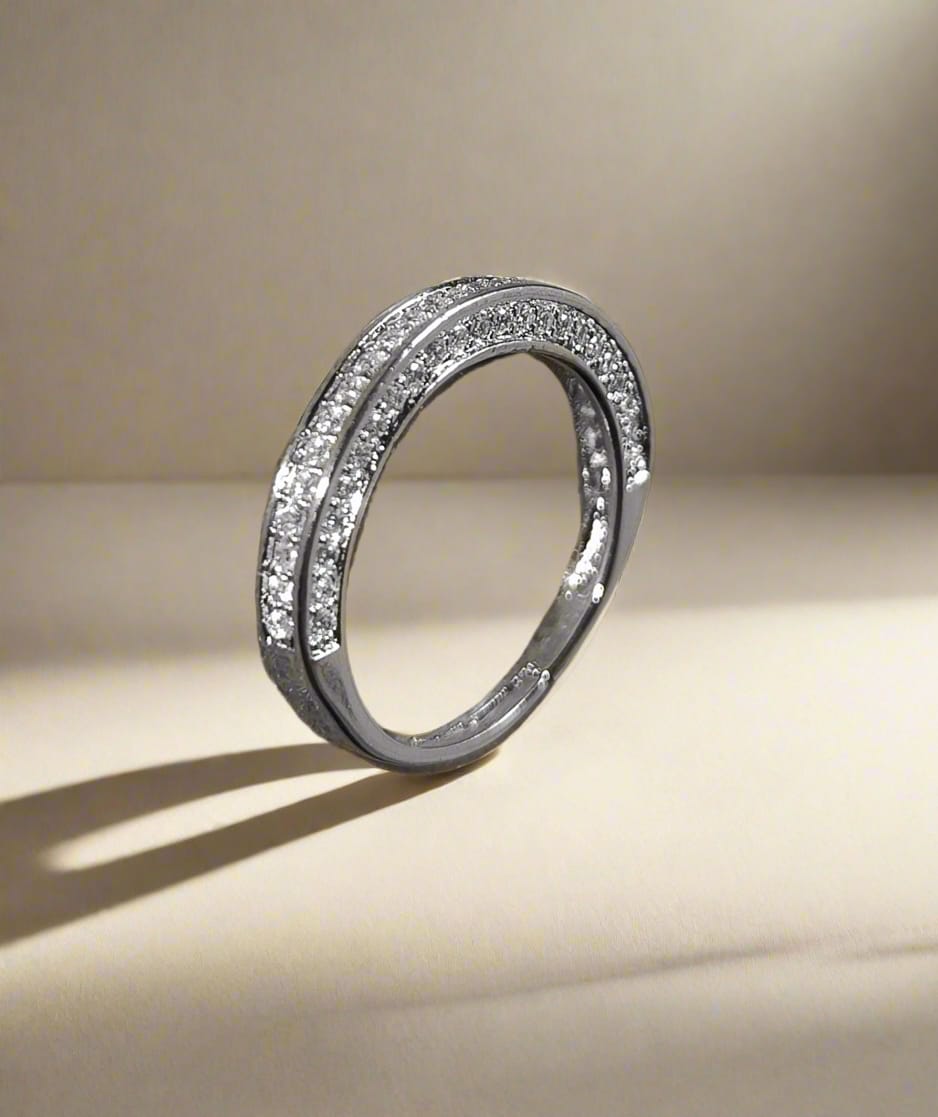 Rg25 153 The 'Eternal Glow' Micro-Pave Stacking Band