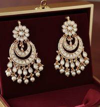 Dangling Polki Kundan chand earings EAR25 360