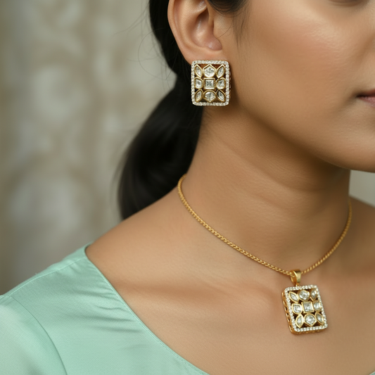 Royal Polki Kundan pendant set PDS25 368