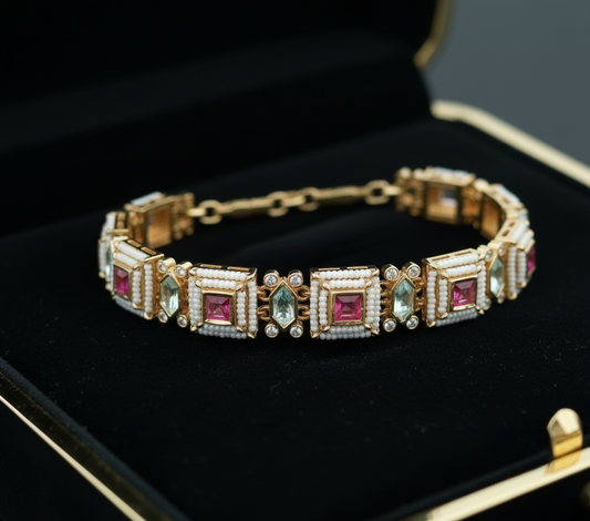 Royal Ruby link bracelet