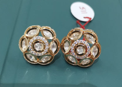 Polki Kundan Earrings Ear25 356