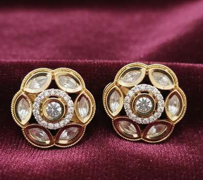 Polki Kundan Earrings Ear25 356