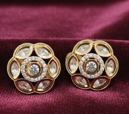 Polki Kundan Earrings Ear25 356