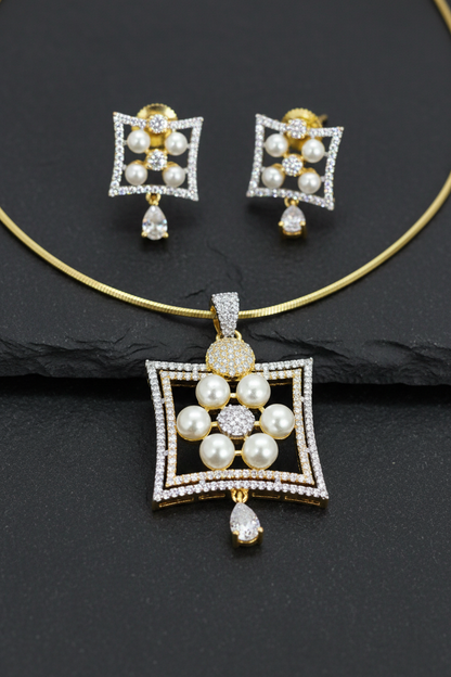 AD pendant set with Italian chain Cpds25 292