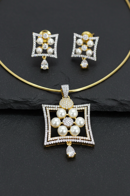AD pendant set with Italian chain Cpds25 292