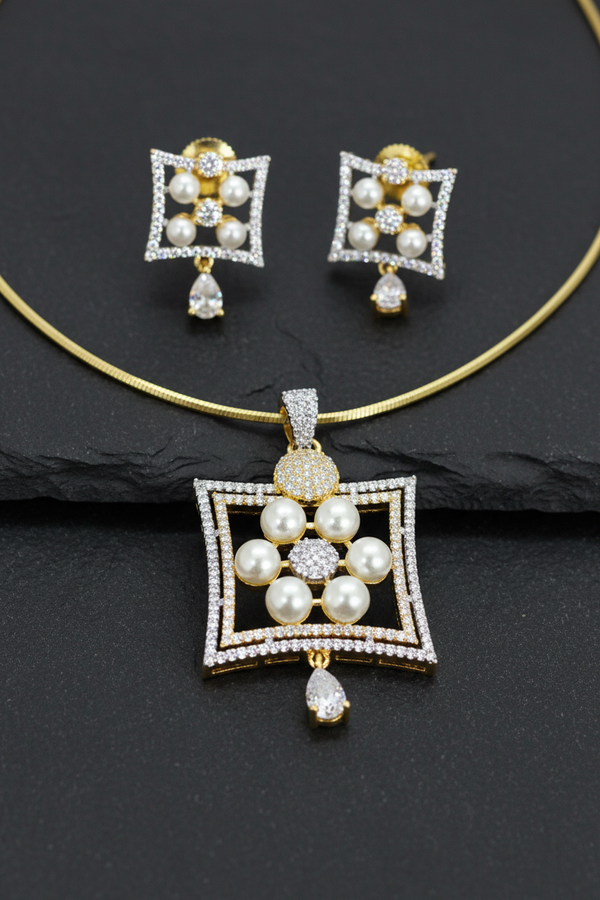 AD pendant set with Italian chain Cpds25 292