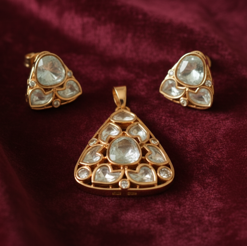 Royal Polki Kundan pendant set Pds25 366