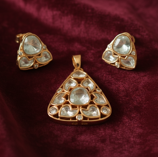 Royal Polki Kundan pendant set Pds25 366