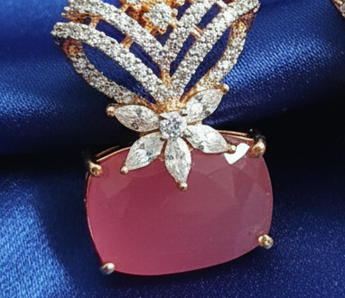 Ruby , Emerald & AD  sophesticated earrings