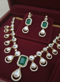 Mosanite Polki Necklace Nck25 322