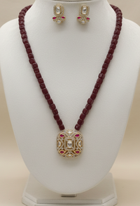 Royal Ruby kundan mala set Nck26 85