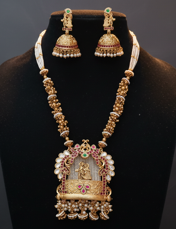 Royal Radha Krishna Necklace set Nck26 104