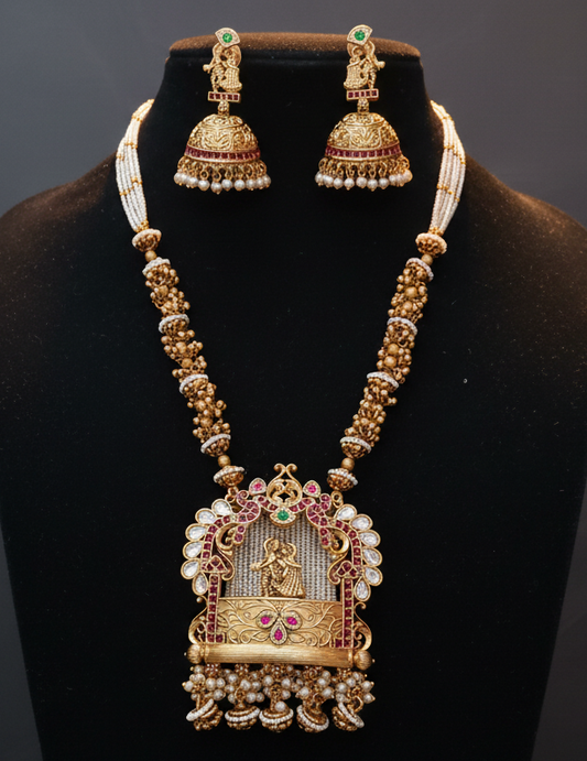 Royal Radha Krishna Necklace set Nck26 104