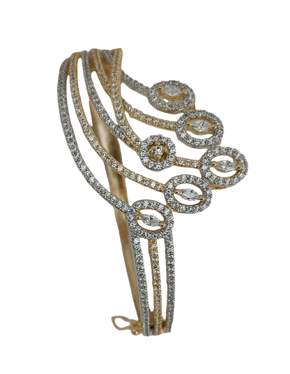 Brc25 237 The Serpentine Sparkle Diamond Cuff Bracelet